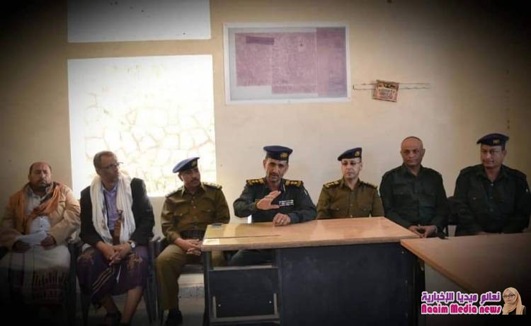 اللجنة الأمنية المكلفة لمنع إطلاق النار في الأعراس تواصل أعمالها بزيارة لشرطة مديرية صالة وتلتقي بمدراء الأقسام وعقال المديرية 