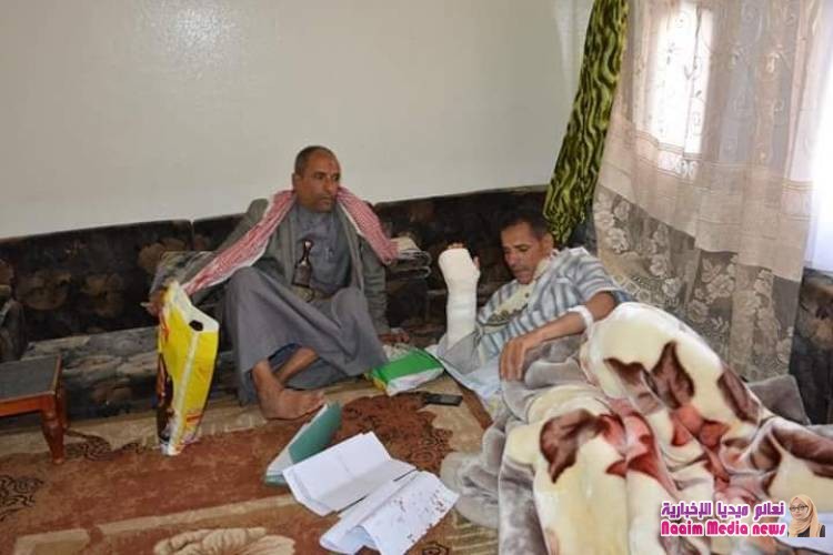 الوكيل جامل يزور المصاب الشوافي ويطمئن على صحته  