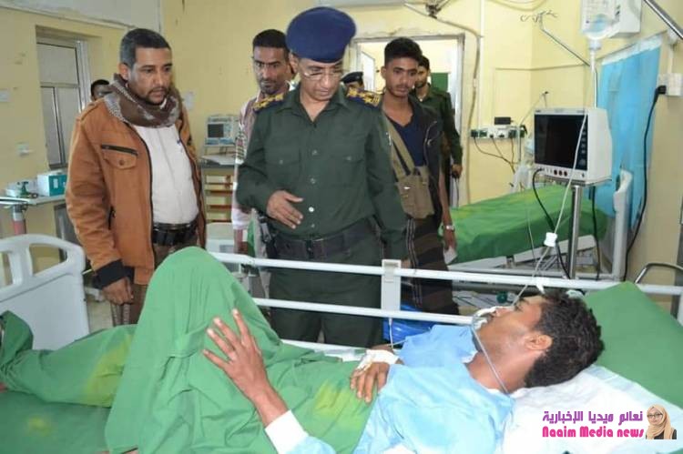 مدير عام شرطة تعز يزور جرحى الحملة الأمنية ويقوم بزيارات أخرى