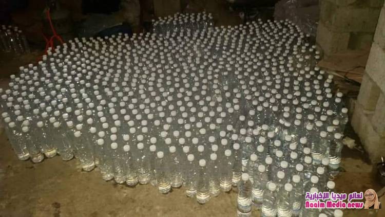 ضبط معمل مياه معدنية مغشوشة وسط مدينة تعز