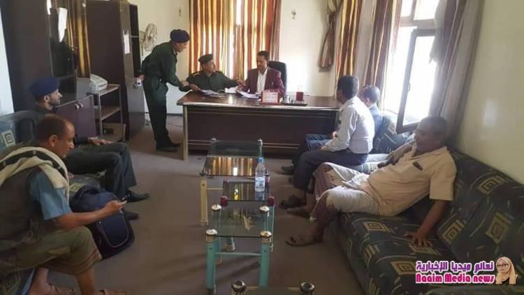 مساعد مدير عام شرطة تعز لشؤون الأمن يزور البحث الجنائي .