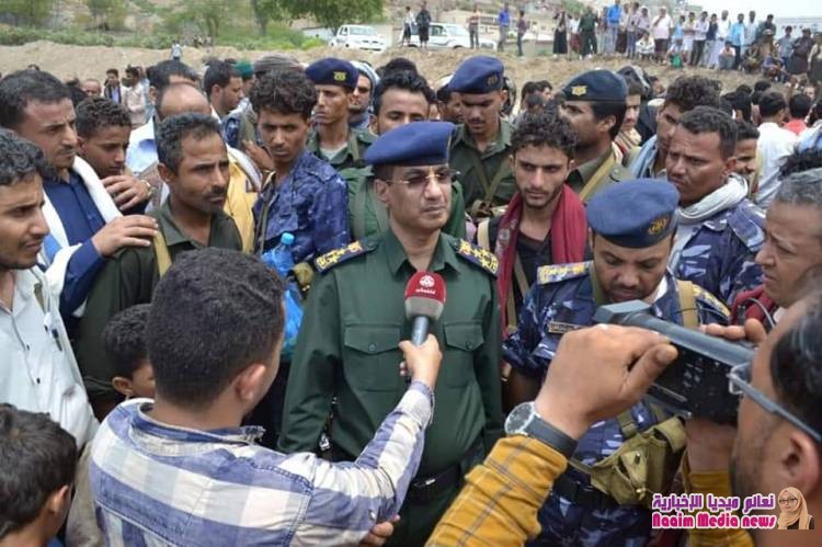 في جنازة رسمية وشعبية كبيرة تشييع شهداء الواجب في شرطة تعز