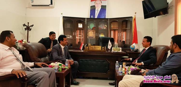 العرادة يلتقي السروري في مكتب رئيس جامعة إقليم سبأ 