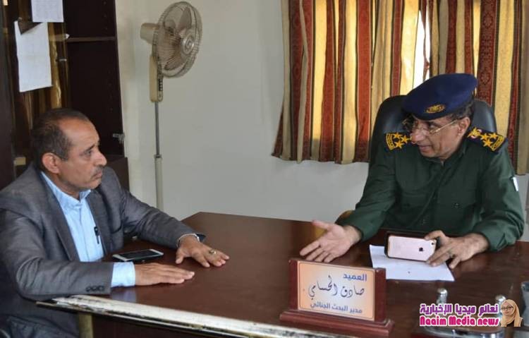 مدير عام شرطة محافظة تعز يتفقد المركز التدريبي لشرطة  الدوريات ومبنى البحث الجنائي 