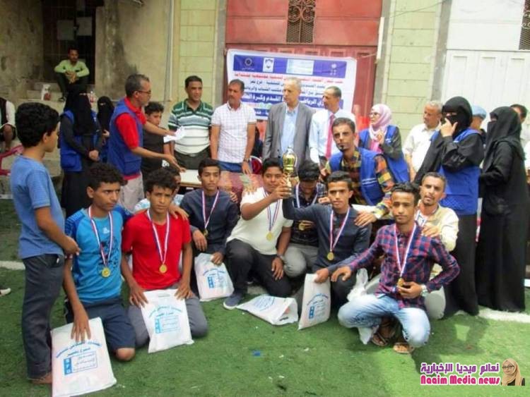 ختام فعاليات أنشطة مشروع تعزيز الإستجابة المجتمعية بتعزفي كرة القدم  