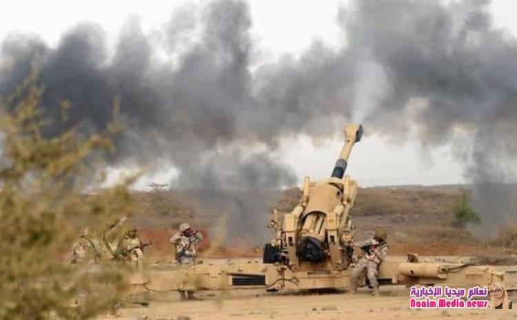 استهدفت مدفعية الجيش الوطني تجمعات لمليشيا الحوثي