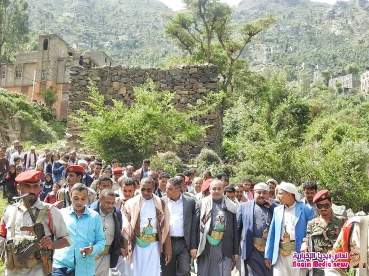 وكيل أول محافظة تعز يزور مديرية جبل حبشي ويفتتح عدداً من المشاريع التنموية.