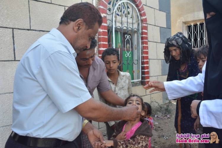 *تدشين الحملة الوطنية للتحصين ضد شلل الأطفال في مديرية جبل حبشي*.