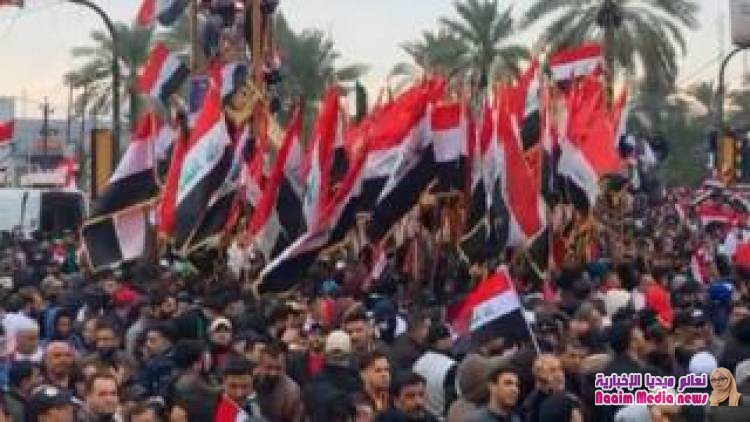 مظاهرات العراق: احتشاد الآلاف في بغداد للتظاهر ضد الوجود الأمريكي في البلاد