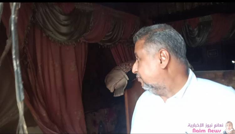 *مدير عام نظافة عدن يتفقد مستوى الأضرار جراء حريق نشب بمنزل نائب رئيس قسم النظافة بمديرية دار سعد*