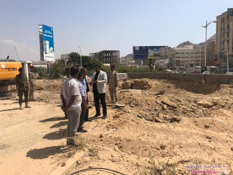 تدشين العمل في بناء المعرض التجاري للمؤسسة الاقتصادية اليمنيةبالمكلا