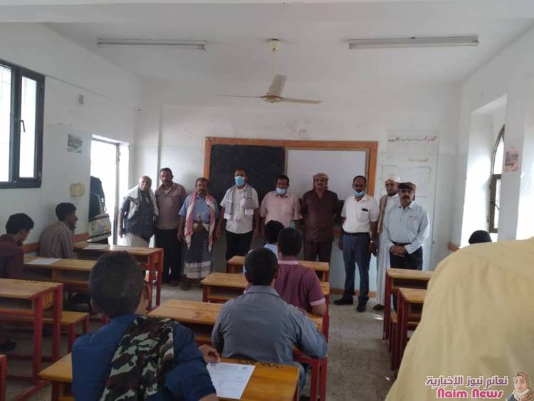 _تدشين امتحانات انها المرحلة الثانوية بعدد من مراكز الامتحانات في مديرية نصاب_*