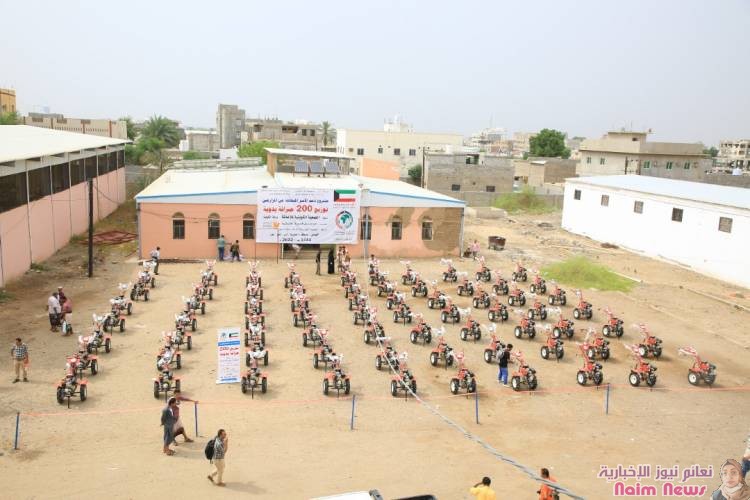 بتمويل من الجمعية الكويتية للإغاثة التواصل للتنمية الإنسانية تدشن توزيع 200 حراثة للمزارعين في اربع محافظات يمنية*
