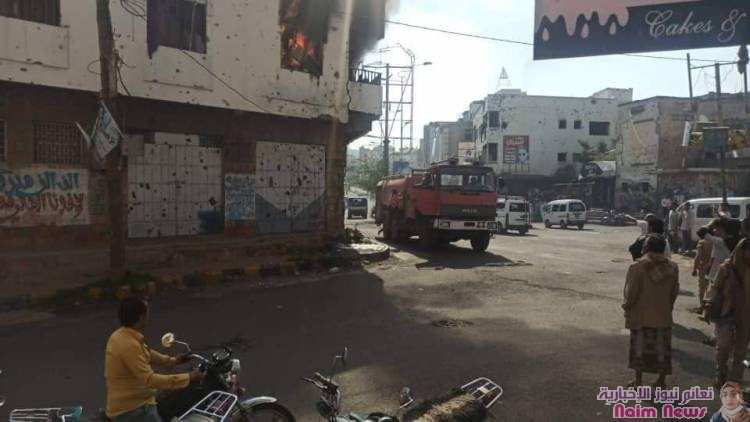 حريق يلتهم احد منازل شارع الشعب