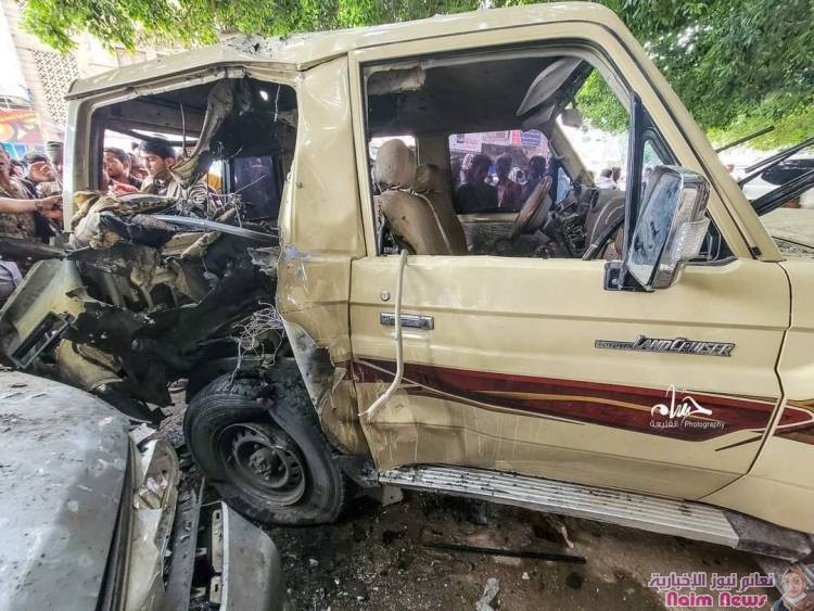 انفجار عبوة ناسفة بسيارة (جيب)، بوسط مدينة تعز