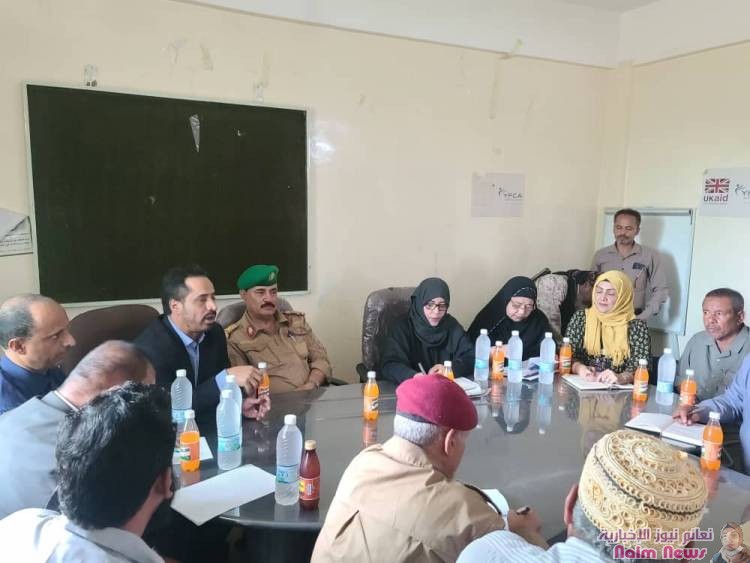 اللجنة الوطنية للتحقيق تعقد لقاء مع السلطة المحلية والجهاز الأمني في محافظة الضالع