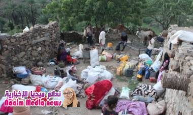 مليشيا الحوثي تهجر(45) أسرة من قرية الكدمة غرب تعز