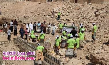 تنفيذ أول مشاريع قطاع كثيفة العمالة بحضرموت بتمويل مركز الملك سلمان