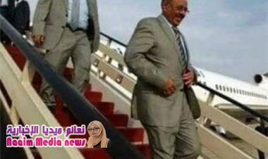 الفريق الركن علي محسن الاحمر يصل العاصمه الموقته عدن