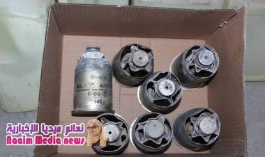 عاااااااااااااااجل  الأجهزة الأمنية بتعز تداهم معملا لصناعة المتفجرات في منطقة سوق الصميل 