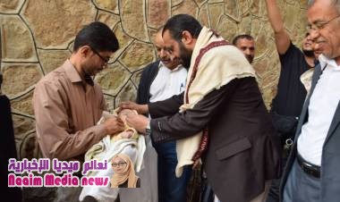 عون يدشن الحملة الثانية لتحصين ضد شلل الاطفال في المناطق المحررة بتعز