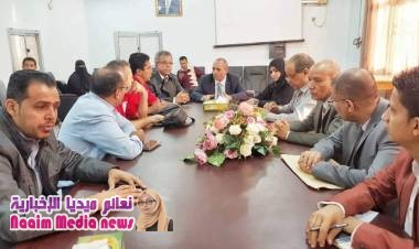 وكيل محافظة تعز يلتقي ببعثة الهلال الأحمر التركي