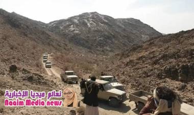 جانب من التعزيزات العسكريه   تتجه نحو جبهة صرواح لتحرير ماتبقى منها 