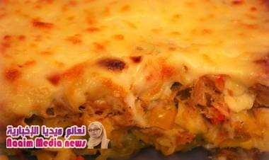 مكرونة البشميل بالتونة 