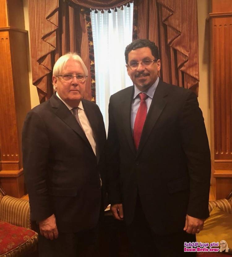 السفير احمد بن مبارك يلتقي المبعوث الاممي الى اليمن