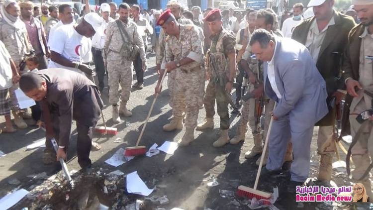 شاهد بالصور حمله النظافه الشامله بالمعافر