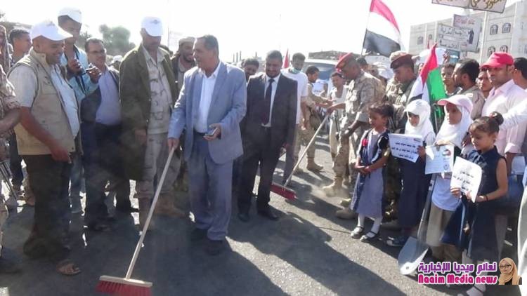 شاهد بالصور حمله النظافه الشامله بالمعافر