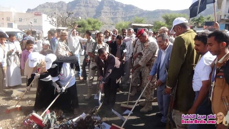 شاهد بالصور حمله النظافه الشامله بالمعافر