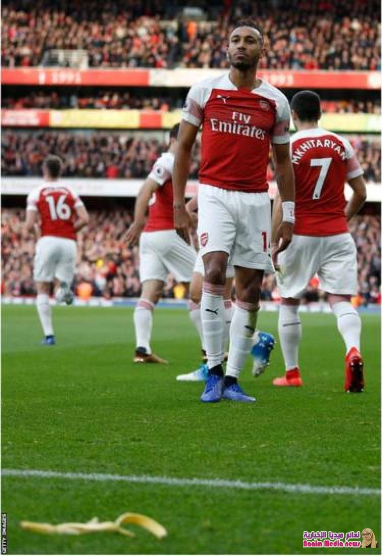 إلقاء القبض على مشجع ألقى بقشرة موز في ملعب الإمارات اثناء مباراة توتنهام وأرسنال