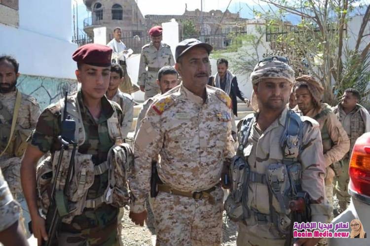 وفد عسكري رفيع  يزور إدارة  عام شرطة محافظة تعز ويلتقي بمدير عام الشرطة  