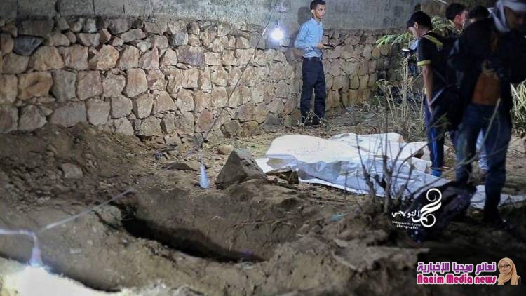 الأجهزة الأمنية في تعز تعثر على مقبرة سرية جماعية 