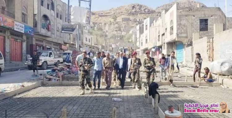 وكيل أول يتفقد عمليات  الترميم في عدد من شوارع المدينة