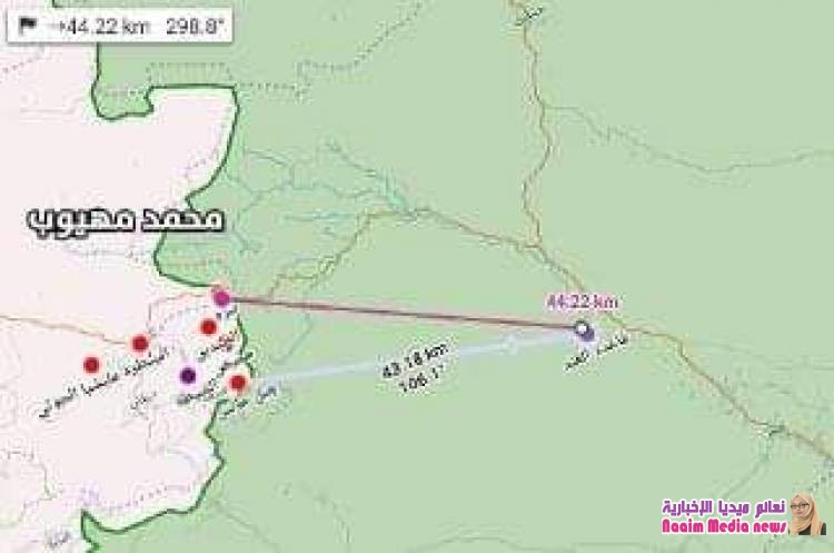 خريطه اقرب منطقة لقاعدة العند تسيطر عليها مليشيا الحوثي 