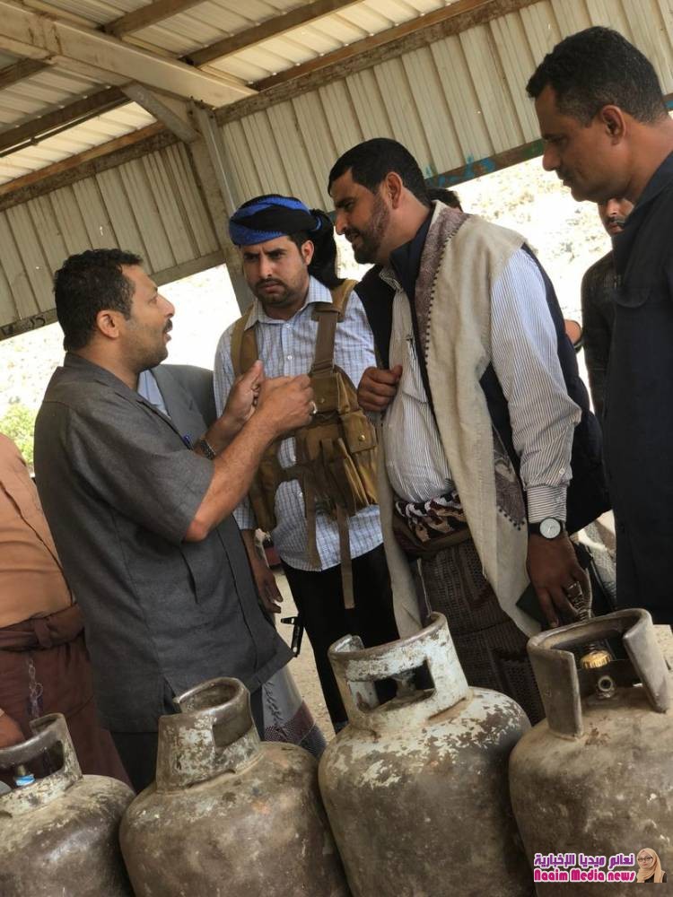 زيارة من شركة الغاز لتعز لتفقد توزيع الغاز