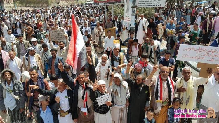 حشود كبيرة لاحرار فبراير ، تطالب الجيش الوطني والشرعية بتحرير تعز