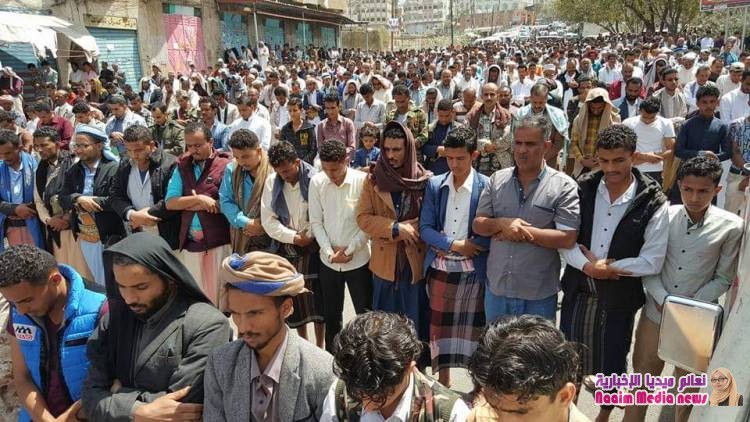 تعز مسيرة حاشدة تدعوا للاصطفاف الشعبي ودعم الامن والجيش