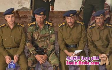 لجنة مكلفة من مدير عام شرطة محافظة تعز تزور أقسام شرطة مديرية القاهرة وتلتقي بعقال المديرية 