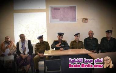 اللجنة الأمنية المكلفة لمنع إطلاق النار في الأعراس تواصل أعمالها بزيارة لشرطة مديرية صالة وتلتقي بمدراء الأقسام وعقال المديرية 