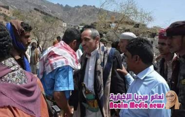 وكيل أول محافظة تعز يزور مديرية الصبيحة في محافظة لحج ويقدم واجب العزاء لٱسرة الشيخ ناصر السعفه 