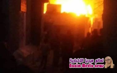 حريق في حي الجمهوري