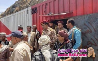 قائد محور تعز اللواء الركن سمير الصبري يزور مقر اللواء 145 مشاة ونقطة الهنجر غربي المدينة