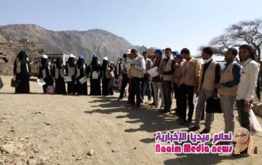 ضمن خطة الاستجابة الطارئة للحد من انتشار وباء الكوليرا..  مجلس الشباب العالمي اليمنIYCY يرسل فريقاً طبياً الى بلاد الوافي.