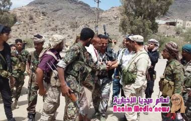 مدير امن الضالع يلتقي قائد عمالقة اللواء الرابع وقيادة الجبهات المشتعله شمال الضالع 