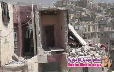 سقوط قذيفة لمليشيا الحوثي الى حارة الجشاش بوادي القاضي