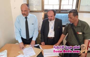 المخلافي يطلع على سير العملية الإختبارية للشهادة الثانوية العامة في عدداً من المراكز الإختبارية بالمديرية.