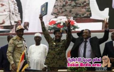 توقيع وثيقة تقاسم السلطة بين المجلس العسكري والمعارضة في السودان